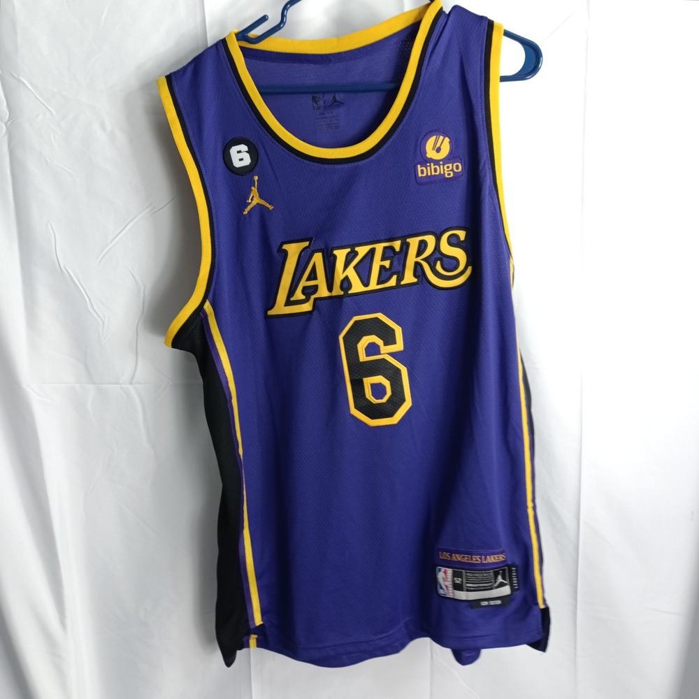 Nike Jordan LeBron James Lakers Icon Edition Jersey Purple Size 52 XL THM428848F